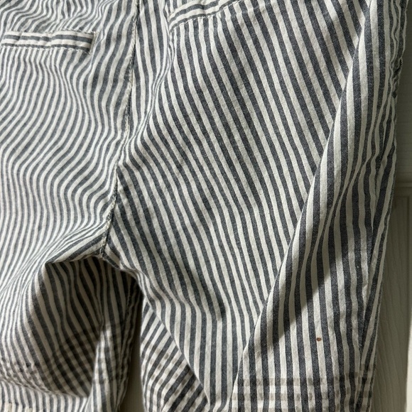 Anthropologie Cartonnier striped embroidered cropped pant 0 - Picture 9 of 13